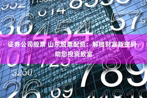 证券公司股票 山东股票配资：解锁财富新密码，助您投资致富